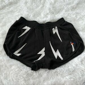 Aviator Nation grey Athletic Shorts with White Lightning Bolts. Worn twice.